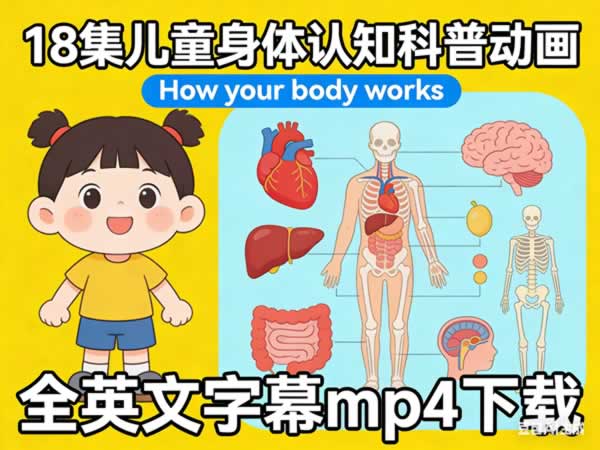 儿童身体认知科普动画《How your body works》18集全英文字幕mp4下载第1张-惠学吧 儿童身体认知科普动画《how Your Body Works》18集全英文字幕mp4下载